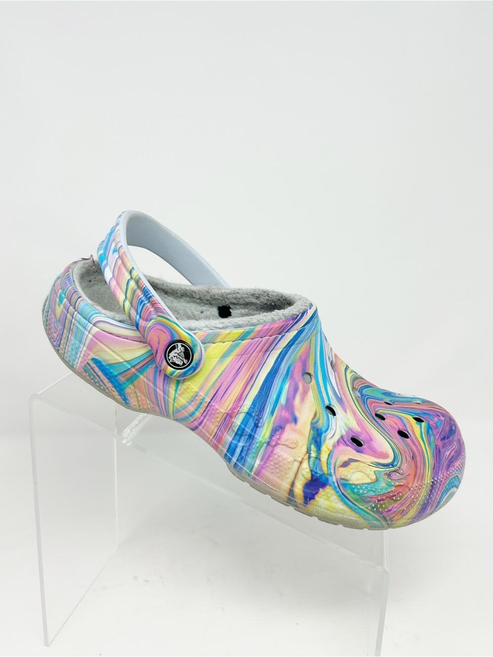 Crocs Classic Lined Clog Printed Unisex Pastel Swirl Marbled Multicolor Size 10